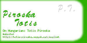 piroska totis business card